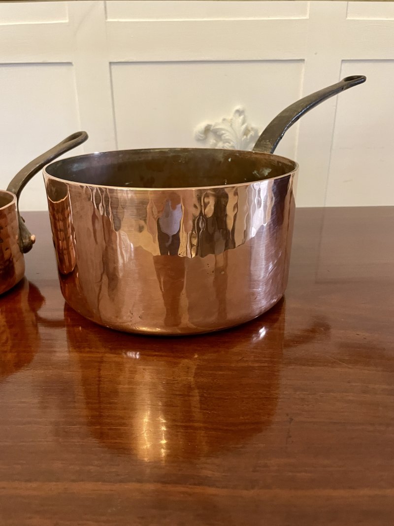 Three Antique Victorian Copper Pans - Image 6